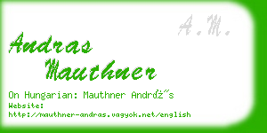 andras mauthner business card
